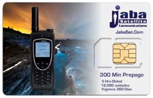 telefonia satelital mexico jabasat 300Min SIM Prepago IRIDIUM 2023